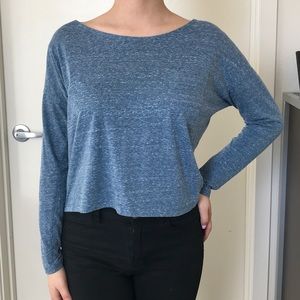 Blue Cropped Long Sleeve
